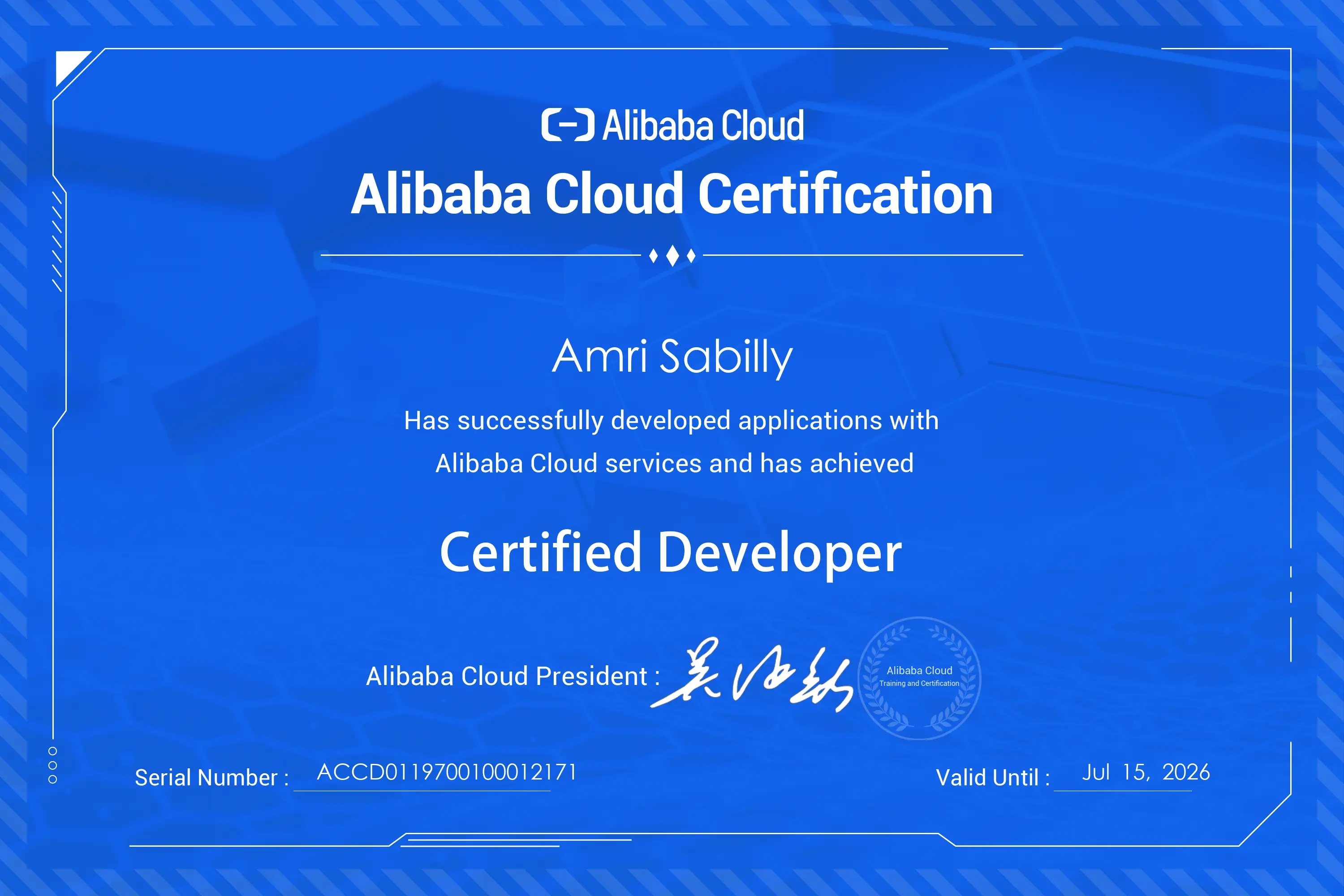 Alibaba Cloud Certified Developer