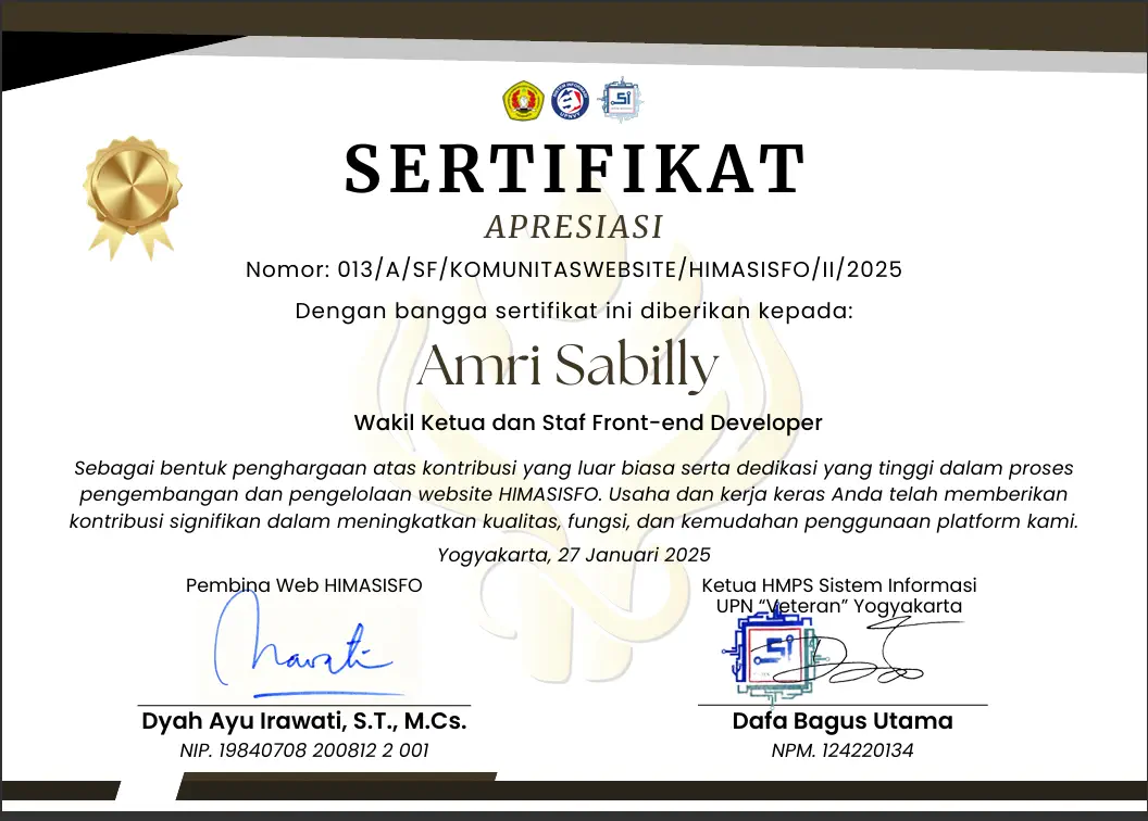 Vice Chair and Front-end Developer Staff